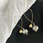 Bubble Glass Drop Earring Silver - One Size
