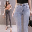 High-waist Straight Cut Slim Fit Jeans