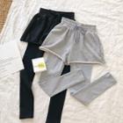 Mock Two-piece Drawcord Sport Pants