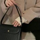 Flap Snakeskin Shoulder Bag Black - One Size