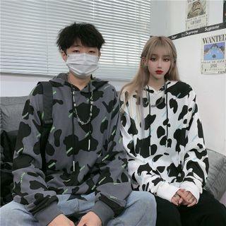 Couple Matching Long-sleeve Cow Print Hoodie