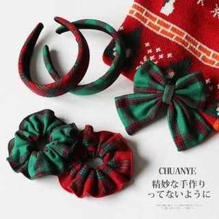Plaid Headband / Bow Hair Clip / Scrunchie