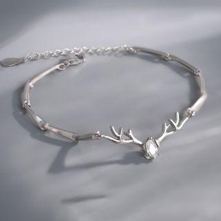 Antler Bracelet Silver - One Size