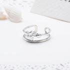 Star Open Ring Silver - One Size