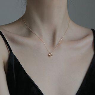 925 Sterling Silver Mini Hoop Necklace
