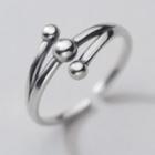 Sterling Silver Layered Open Ring Silver - One Size
