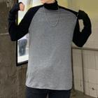 Long-sleeve Turtleneck Raglan T-shirt