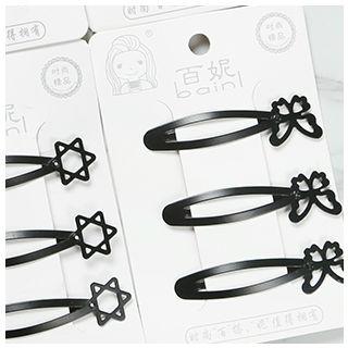 Set Of 3: Hair Clip (various Designs)