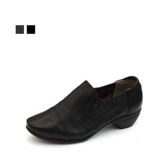 Zipped Lambskin Loafers