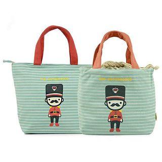 Printed Cartoon Striped Lunch Bag (various Designs)