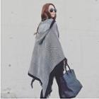 Pattern Hooded Poncho