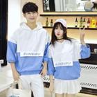 Couple Matching Lettering Embroidered Hoodie