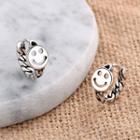 Alloy Smiley Chain Earring 1 Pair - Retro - One Size