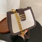 Chain Two-tone Shoulder Bag