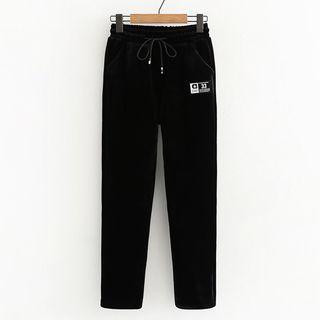 Applique Drawstring Sweatpants