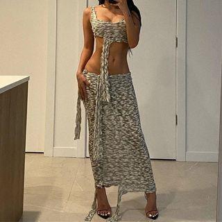 Crop Camisole Top / Maxi Pencil Skirt