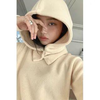 Square-neck Top With Balaclava Hat
