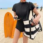 Short-sleeve Rashguard Swimsuit Black - M