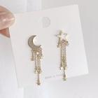 Mismatch Fringed Ear Stud 1 Pair - Re1597 - 925 Silver - One Size