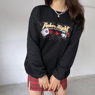 Poker Print Pullover