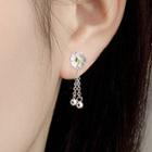 Flower Sterling Silver Fringed Earring 1 Pair - Earrings - Silver - One Size