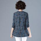 Floral Round-neck Long-sleeve T Shirt