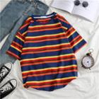 Short-sleeve Vintage Striped T-shirt