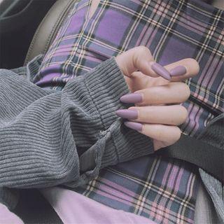 Matte Nail Art False Nail 578 - Purple - One Size