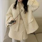 Melange Woolen Jacket / Mini A-line Skirt