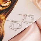 Alloy Square Dangle Earring 1 Pair - Silver - One Size