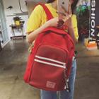 Couple Matching Mesh Panel Canvas Backpack