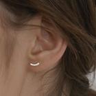 Rhinestone Curved Bar Stud Earring