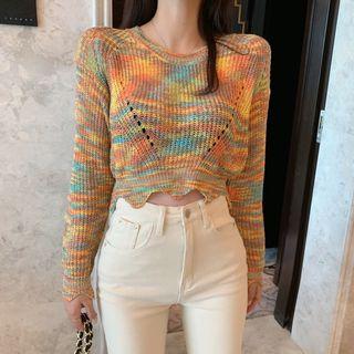 Tie-dye Cropped Sweater