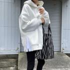 Side-slit Hoodie White - M