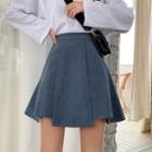 Paneled Mini A-line Skirt