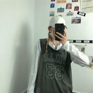 Long-sleeve T-shirt / Lettering Tank Top