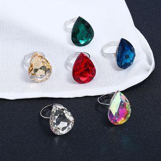 Set: Rhinestone Open Ring + Earring