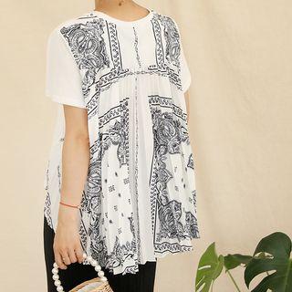 Printed Panel-back Top