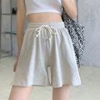 High-waist Straight Leg Loose Fit Band-waist Shorts