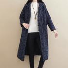 Frog Buttoned Hooded Long Coat