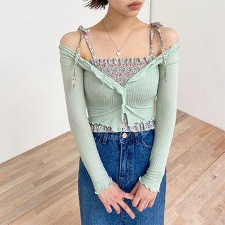 Lettuce-edge Crop Cardigan