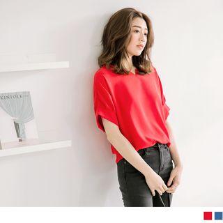V-neck Batwing Sleeve Top