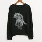 Embroidered Tiger Sweatshirt