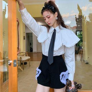 High Waist Heart Patch Shorts