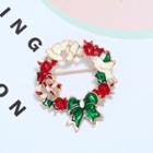 Christmas Wreath Brooch As Shown In Figure - One Size