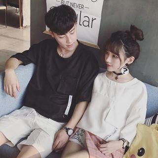 Couple Matching Pocketed T-shirt