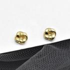 Woven Circle Ear Stud 1 Pair - S925 Silver - One Size