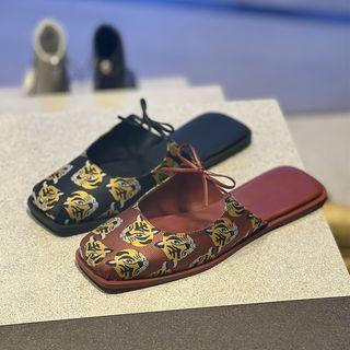 Tiger Print Mules