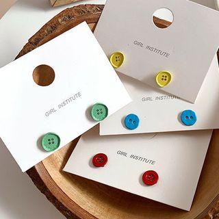 Alloy Button Earring