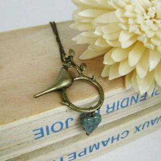 Copper Fat Bird Necklace Copper - One Size